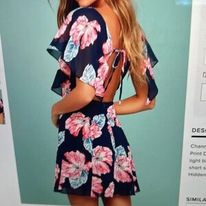 NWT Francesca's Alythea Tropical Floral Print Dress
